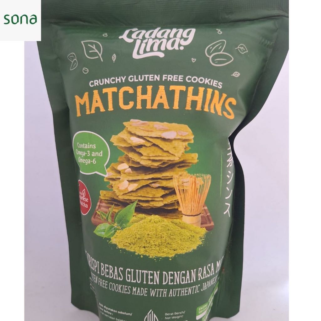 

Cookies Matcha 80 gr - Ladang Lima - Matchatins - Cookies Crunchy Gluten Free