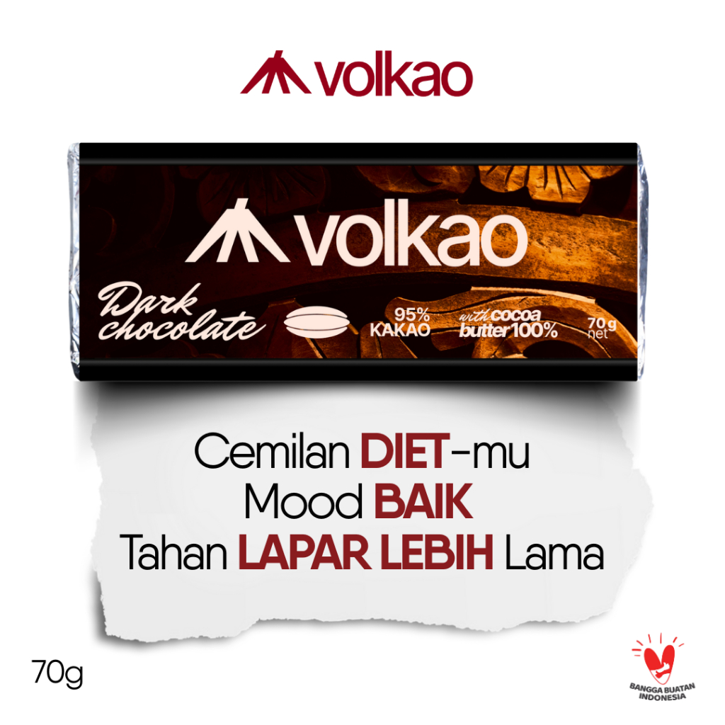 

Coklat Dark Choco Chocolate Energy Volkao Cocoa Butter 70 gr 30 gr Premium