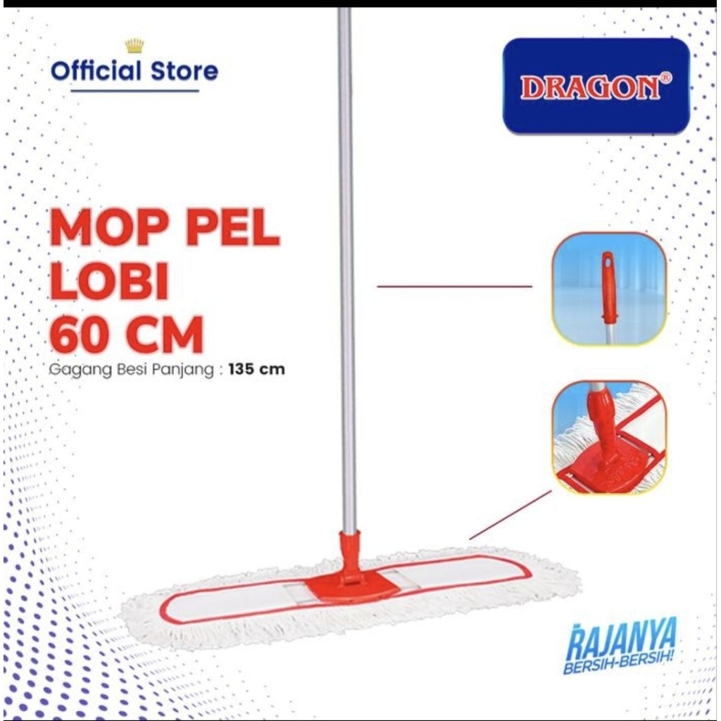 PEL LOBBY/Kain pel lobby 60cm/Mop pel Kain pembersih lantai