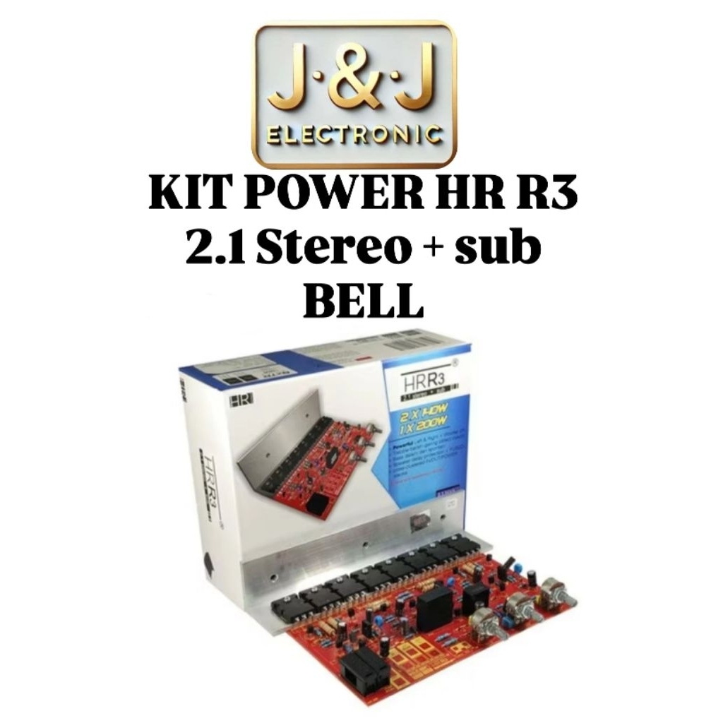 KIT POWER AMPLIFIER HR R3 2.1. STEREO + SUB . 2X140W dan 1X200W BELL