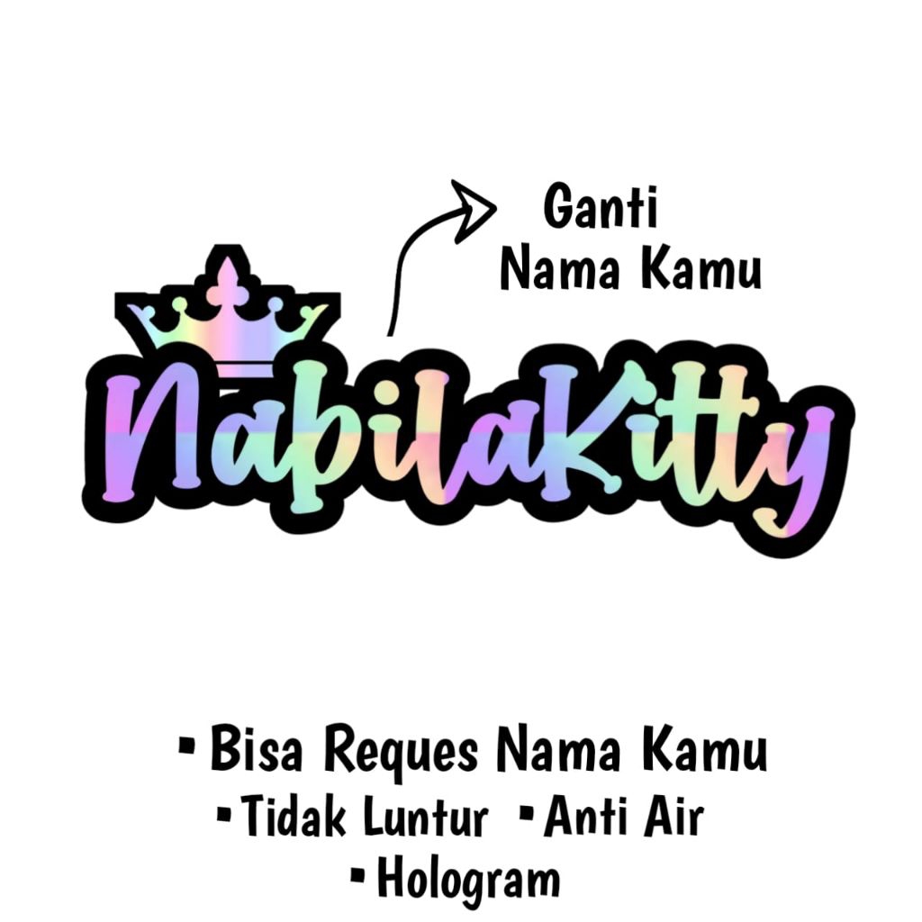 

STIKER NAMA BEBAS REQUES HOLOGRAM