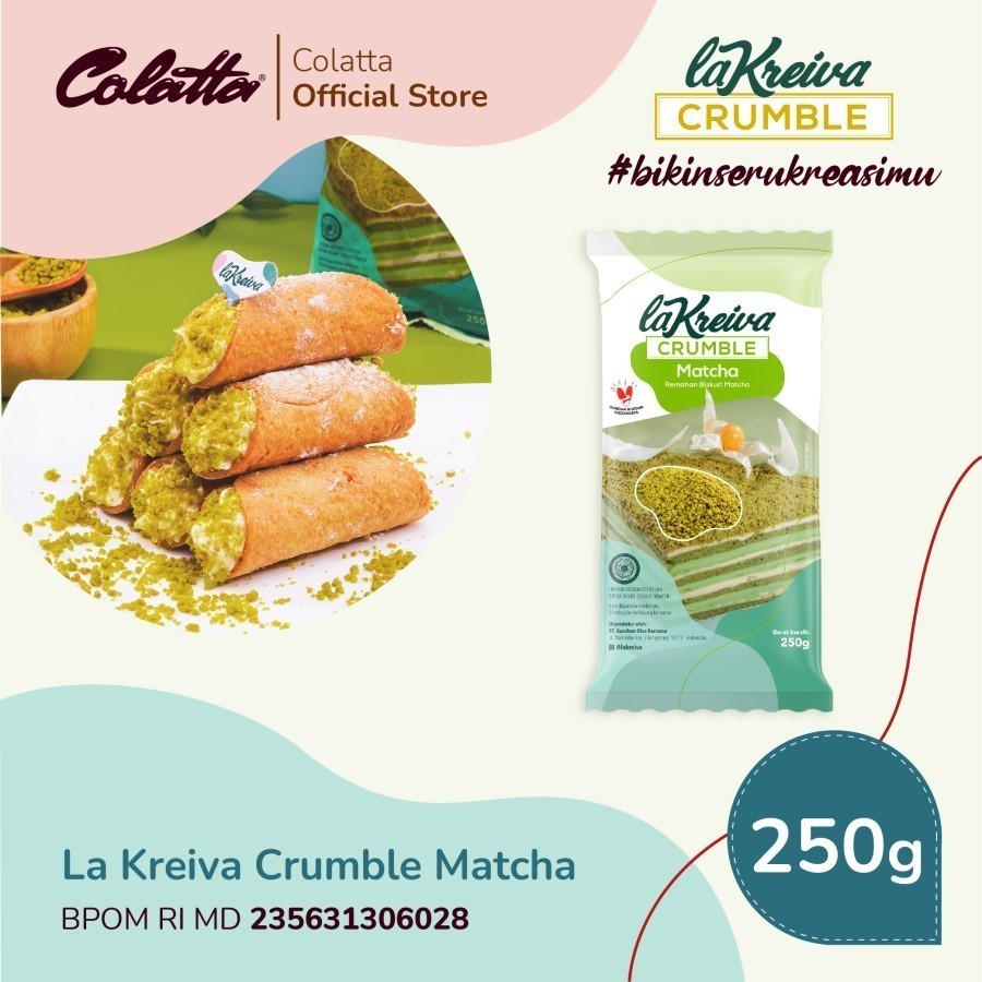 

SALE Crumble La Kreiva Matcha 250gr / Cookie Crumb Matcha 250g exp 31 Juli 2025
