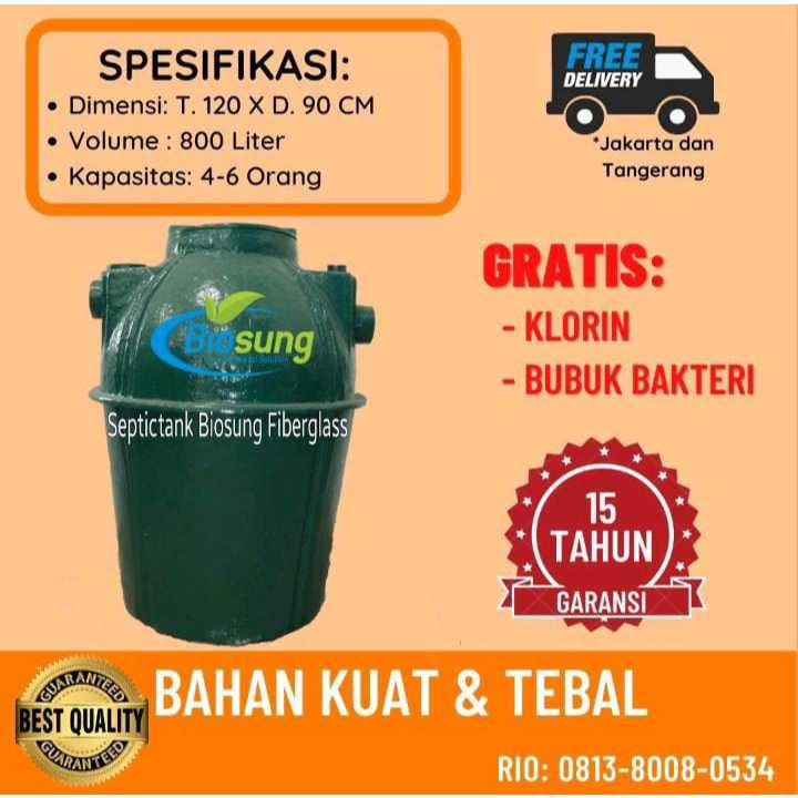 Septictank Biosung 800 Liter - Biotech - Biofil - Biofilter - Biotank BT 06 - Bioseptictank - Fiberg