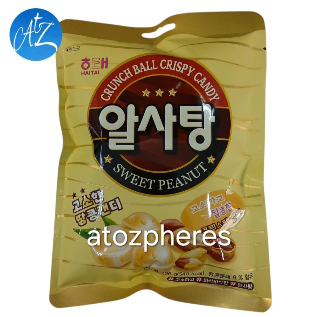 

Nonhalal ! Permen keras kacang Korea Korean HAITAI HAI TAI Peanut Candy 126g
