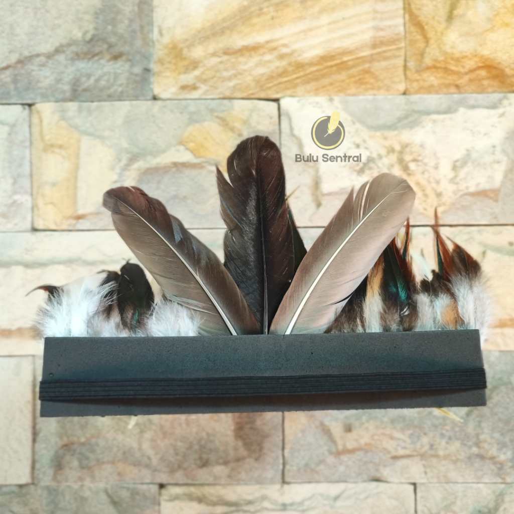 Sumberr Warasss Headpiece Mahkota Bulu Dayak Papua Kostum Karnaval Anak & Dewasa Hiasan Kepala Etnik