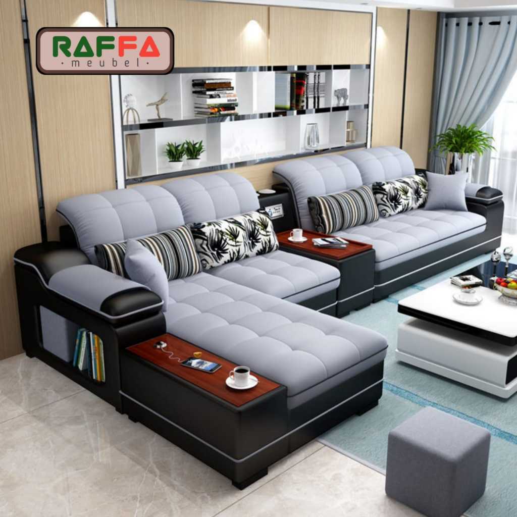 RAFFA MEUBEL - Sofa Letter L - Sofa Sudut Minimalis - Sofa Ruang Tamu L - Sofa L Minimalis Modern