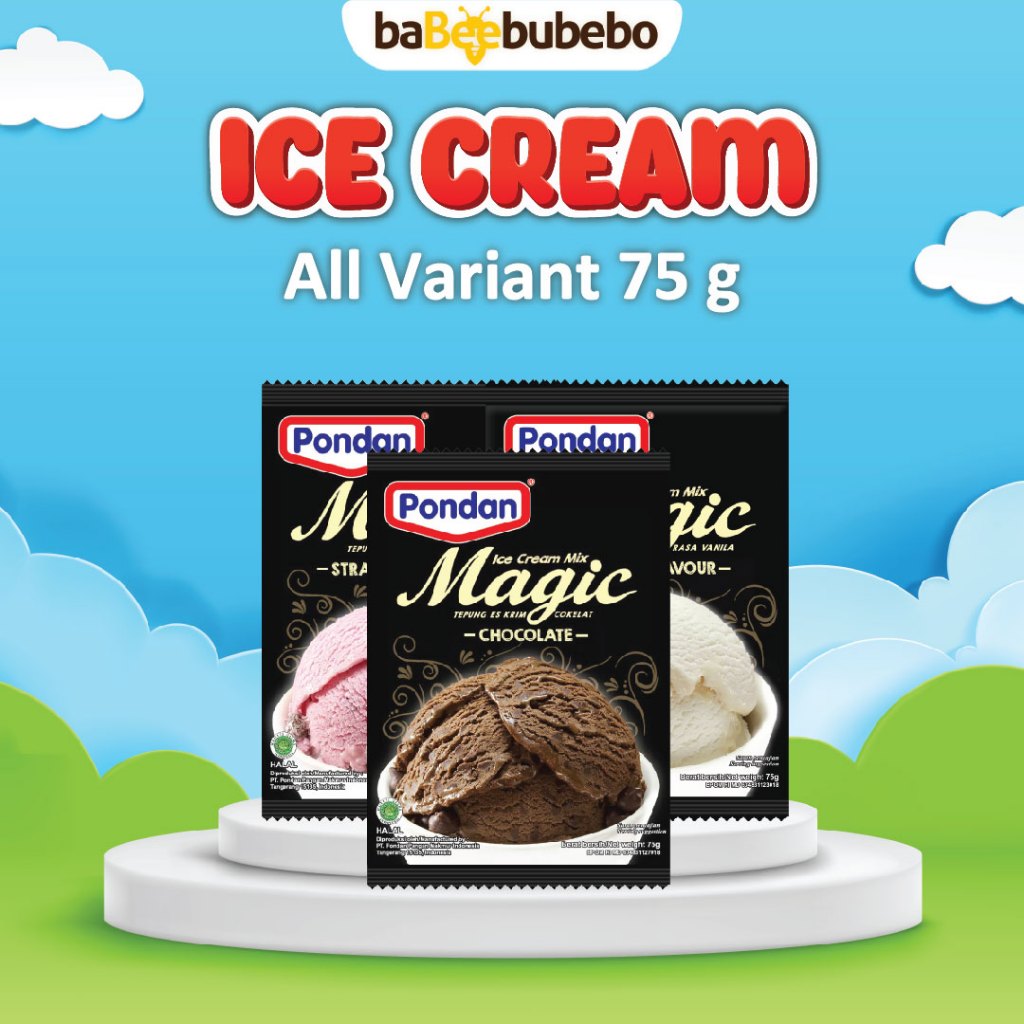 

Pondan Ice Cream Es Krim Cokelat/Vanila/Strawberry 75g