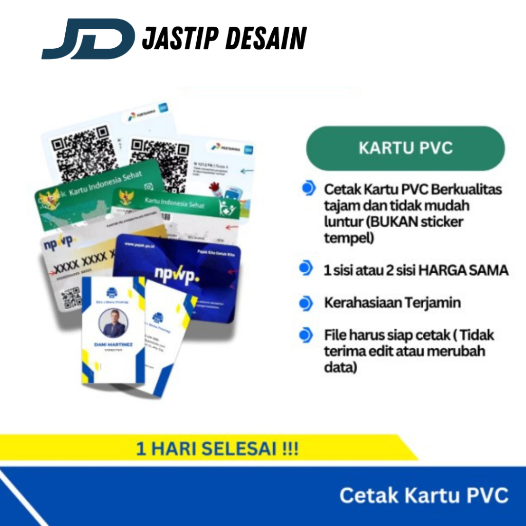 CETAK KARTU NPWP-BPJS-KIS-NISN-KARTU NIKAH-KARTU ASN-ID CARD PVC