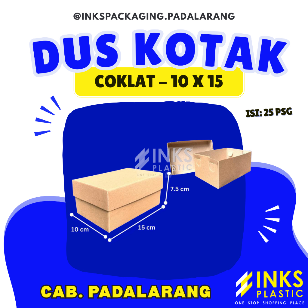 DUS KOTAK COKLAT NASI SNACK 10 X 15