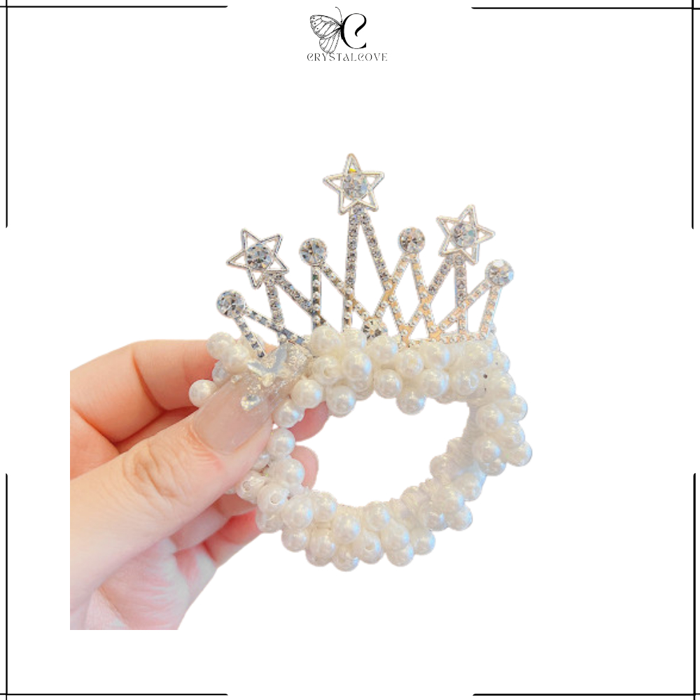 CC BANDO TIARA MAHKOTA PERMATA HIJAB WISUDA PENGANTIN AKSESORIS HIJAB WANITA