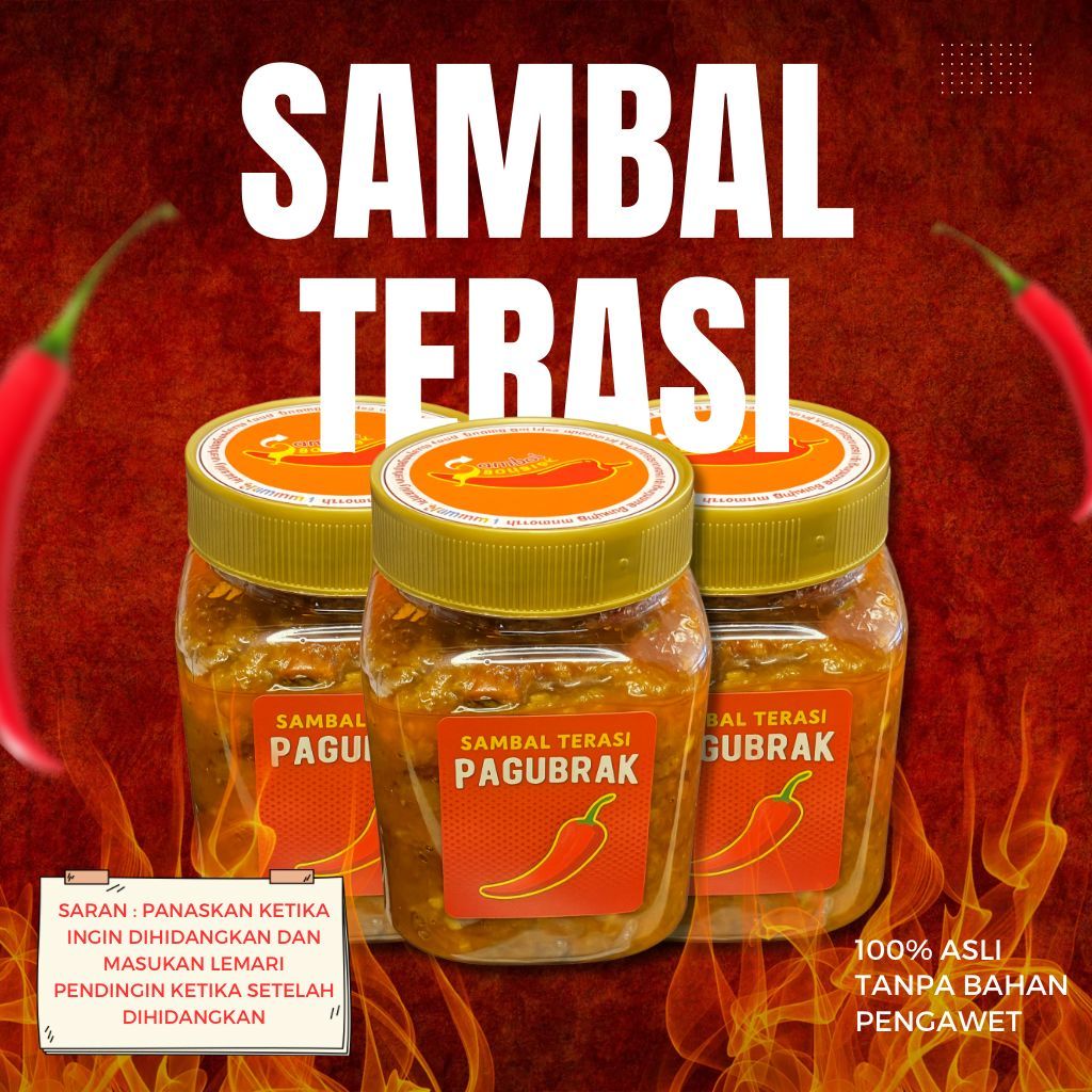 

TERMURAH!!! Sambal Terasi Pagubrak – Resep Emak Level Dewa 150-200gram