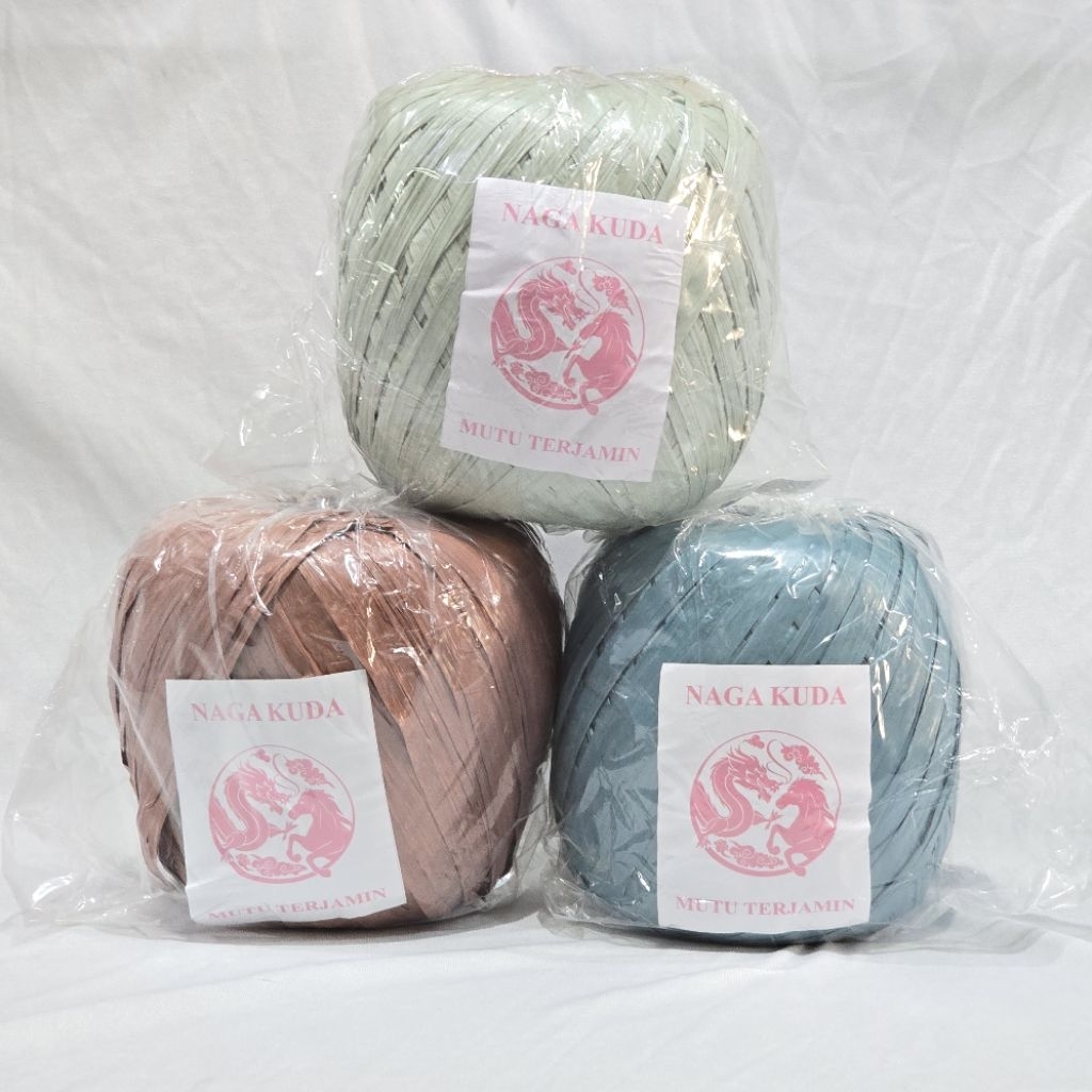 

TALI RAFIA PLASTIK 1 KG FULL NAGA KUDA BAHAN KUAT KUALITAS BAGUS PREMIUM