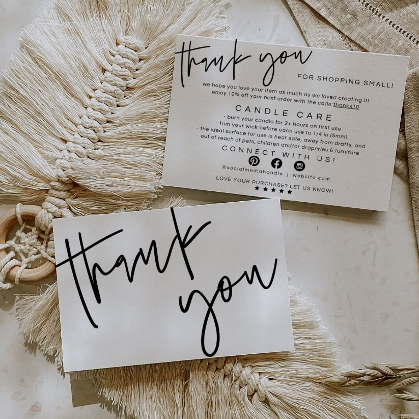 

7x10cm Card thank you Custom Design Card Thank you Tebal 700gsm FREE DESIGN!!!