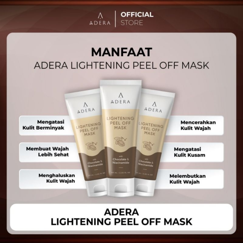 ADERA Promo Masker Wajah Peel Off Komedo Gratis Serum Brightening Expert Cerah Putih Halal BPOM
