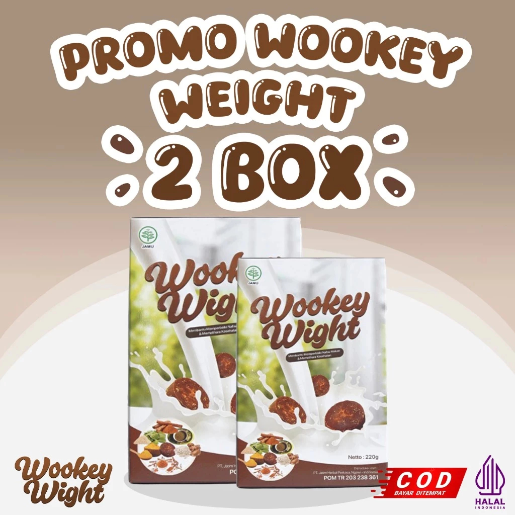 

Wookey Weight [Paket 2 Box] - Susu Penambah Berat Badan Tinggi Protein Original 220gr