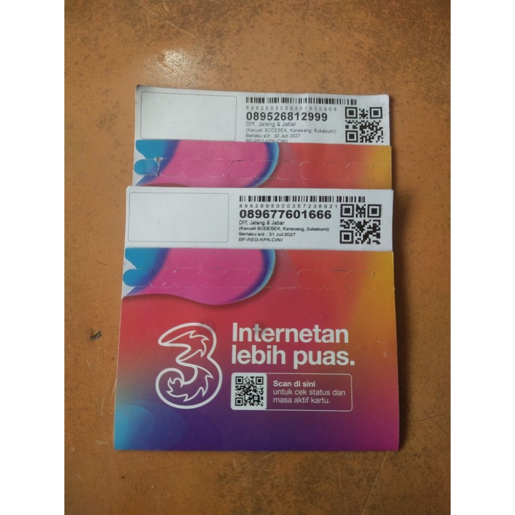 Kartu Perdana TRI Triple Cantik Bonus Kuota