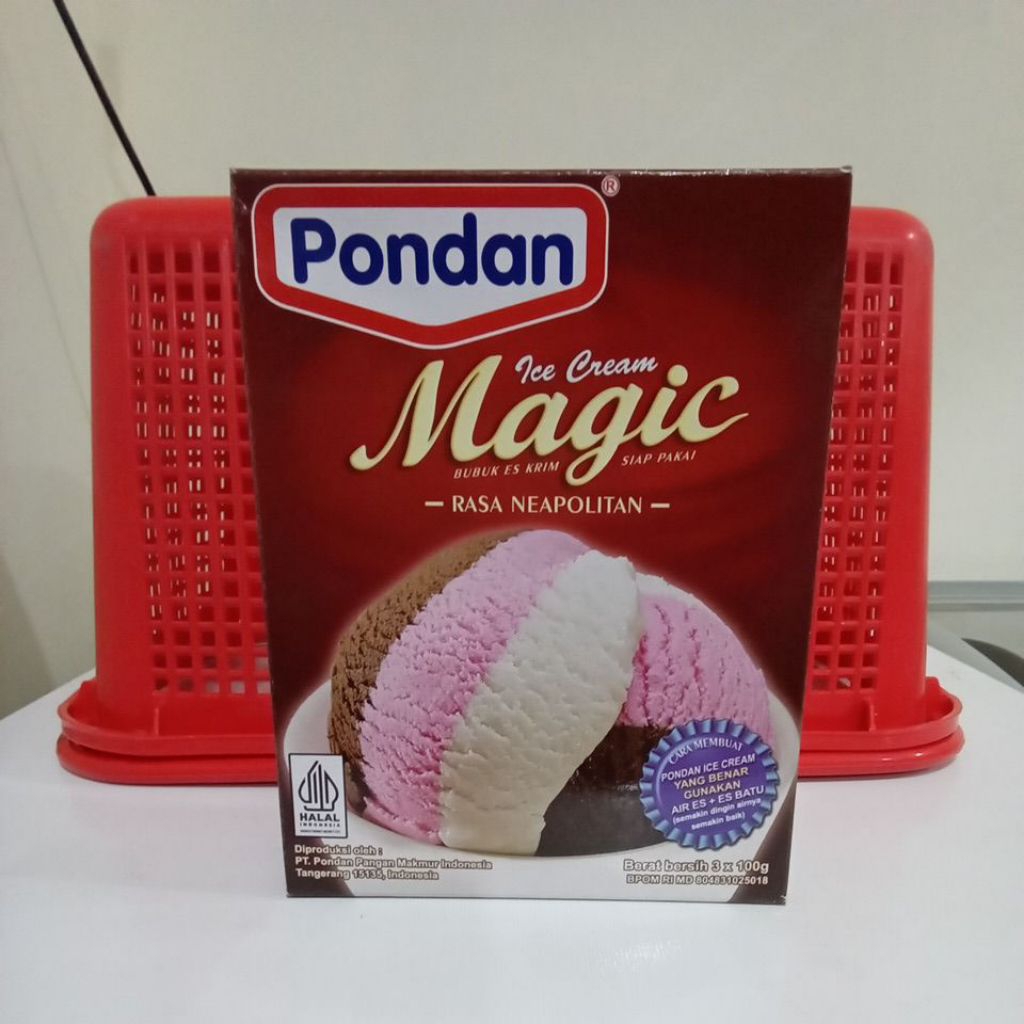 

pondan magic bubuk es crim siap pakai rasa neopolitan