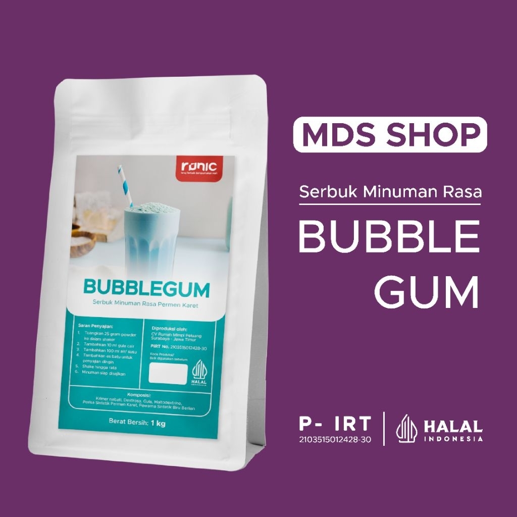

RuNiC Bubuk minuman premium Bubblegum 1kg
