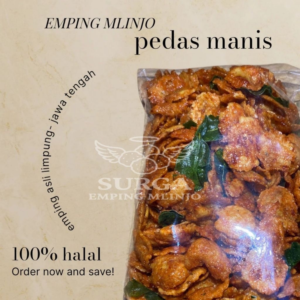

kripik emping pedas manis 500g