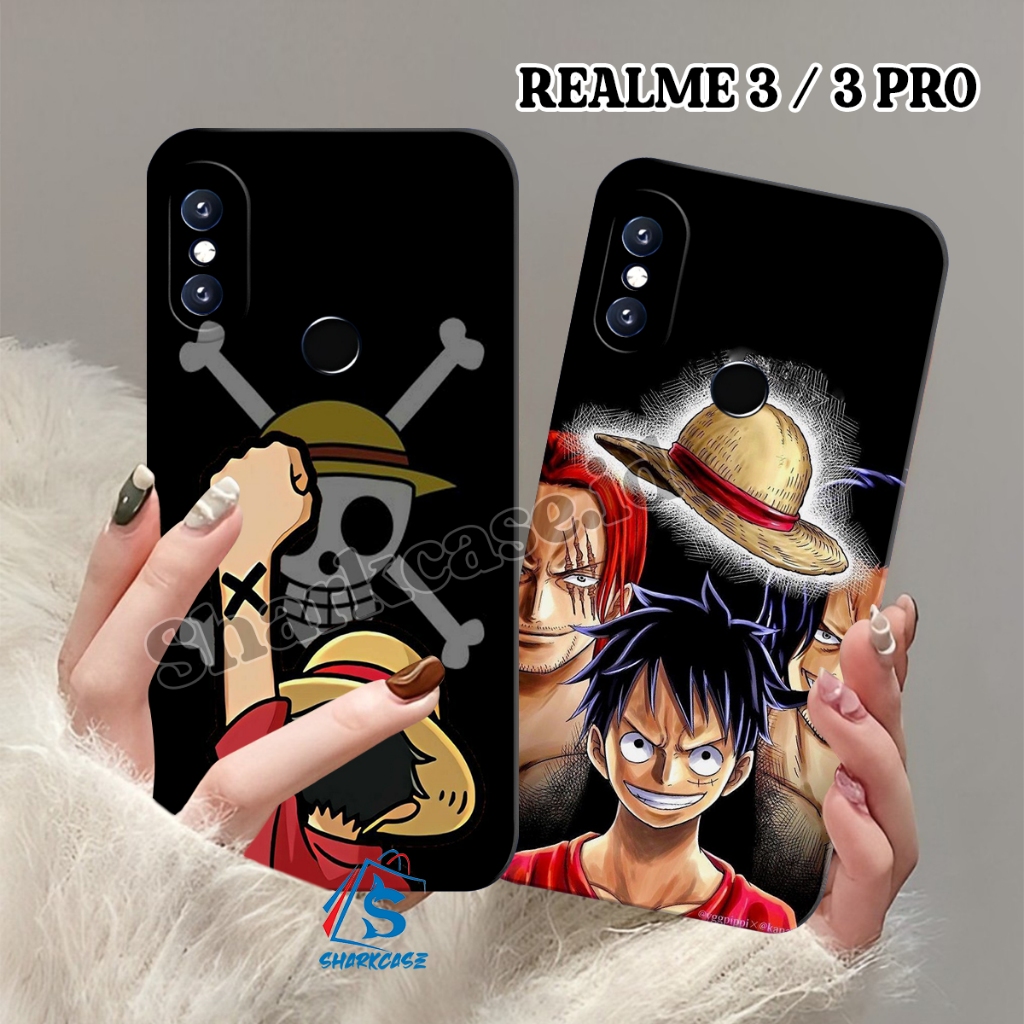 Case Realme 3 / 3 PRO / 5 PRO / 5 / 5i / 5s / C3 / C2 / C1 Motif Anime One Piece Gear Luffy Terbaru 