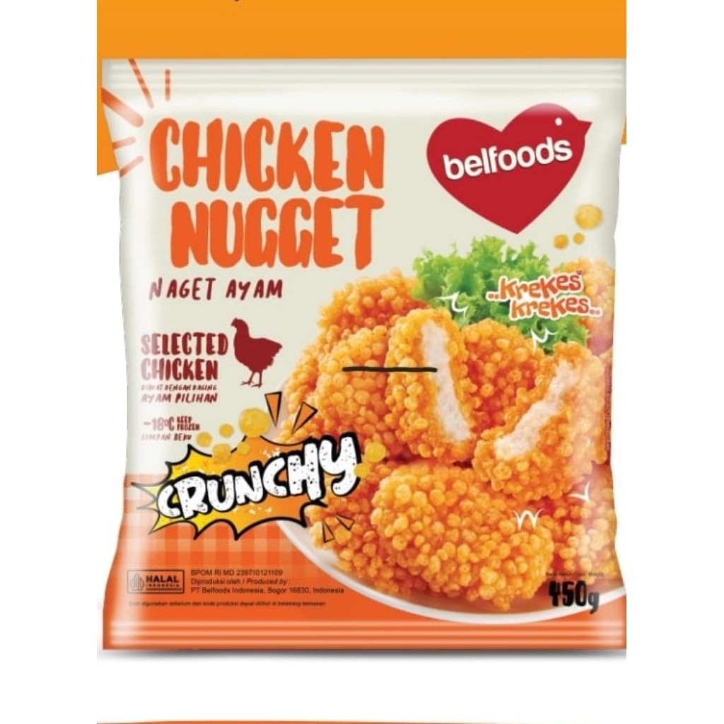 

Belfood Chicken Nugget Crunchy 450gr