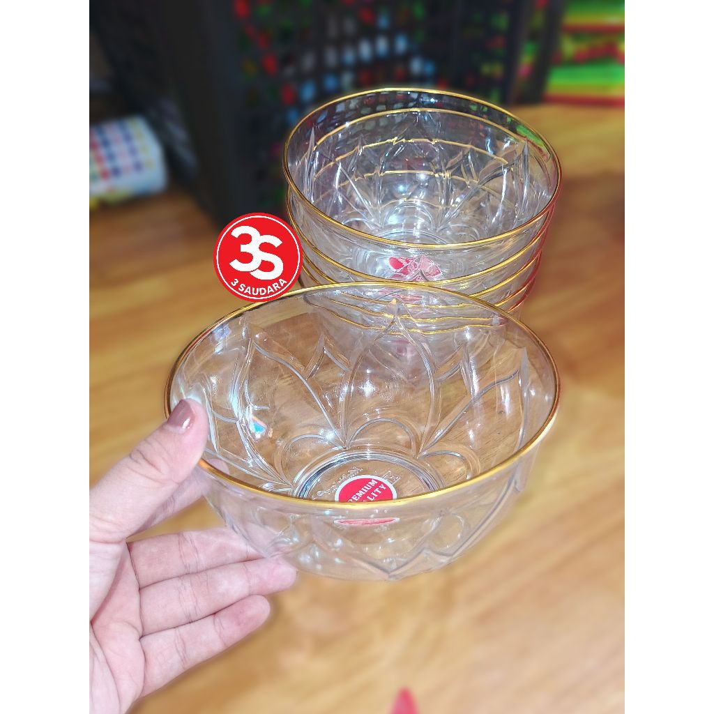 MANGKOK PLASTIK TRANSPARAN / MANGKUK BENING MIKA