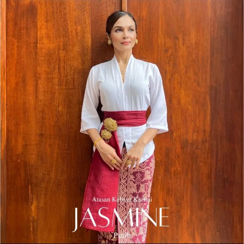 Setelan Kebaya Kartini JASMINE || Oneset Kebaya Kartini || Kebaya Hitam || Kebaya Polos