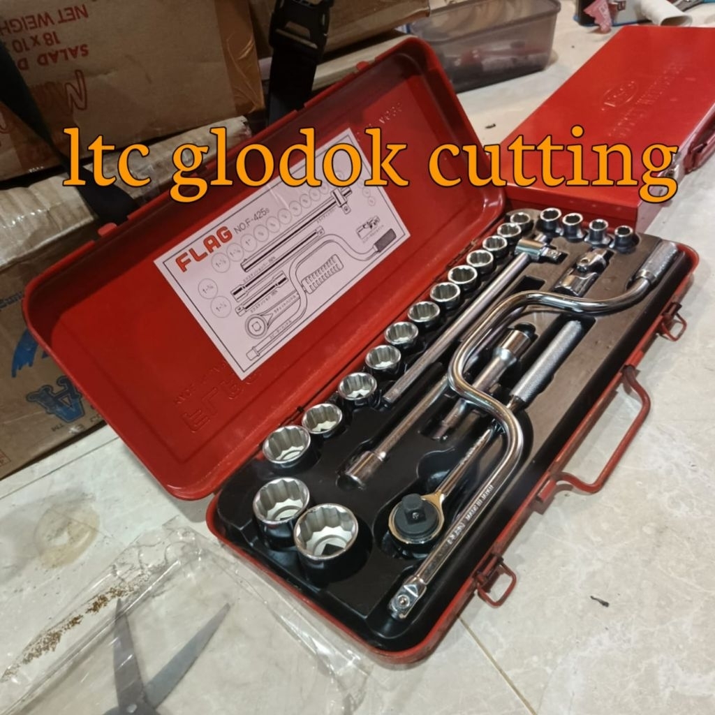 flag kunci sock set 25 pcs 1/2 inchflag socket wrench 12 pt original madein japan
