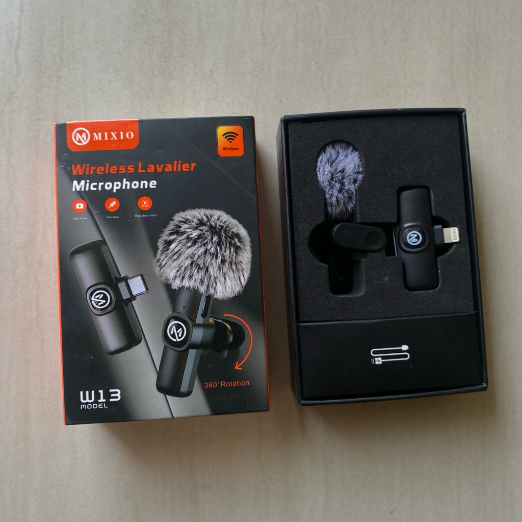 Preloved mic mixio w13 mikrofon clip bloototh lightning
