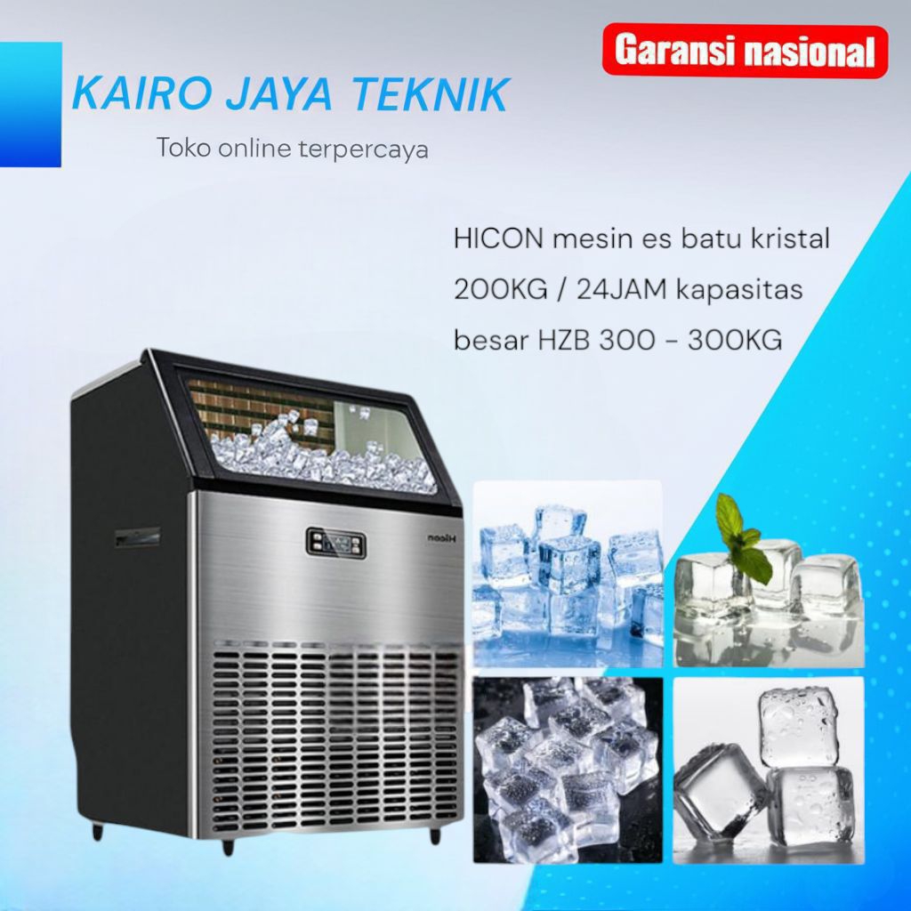 HICON mesin es batu kristal 200KG / 24JAM kapasitas besar HZB 300 - 300KG
