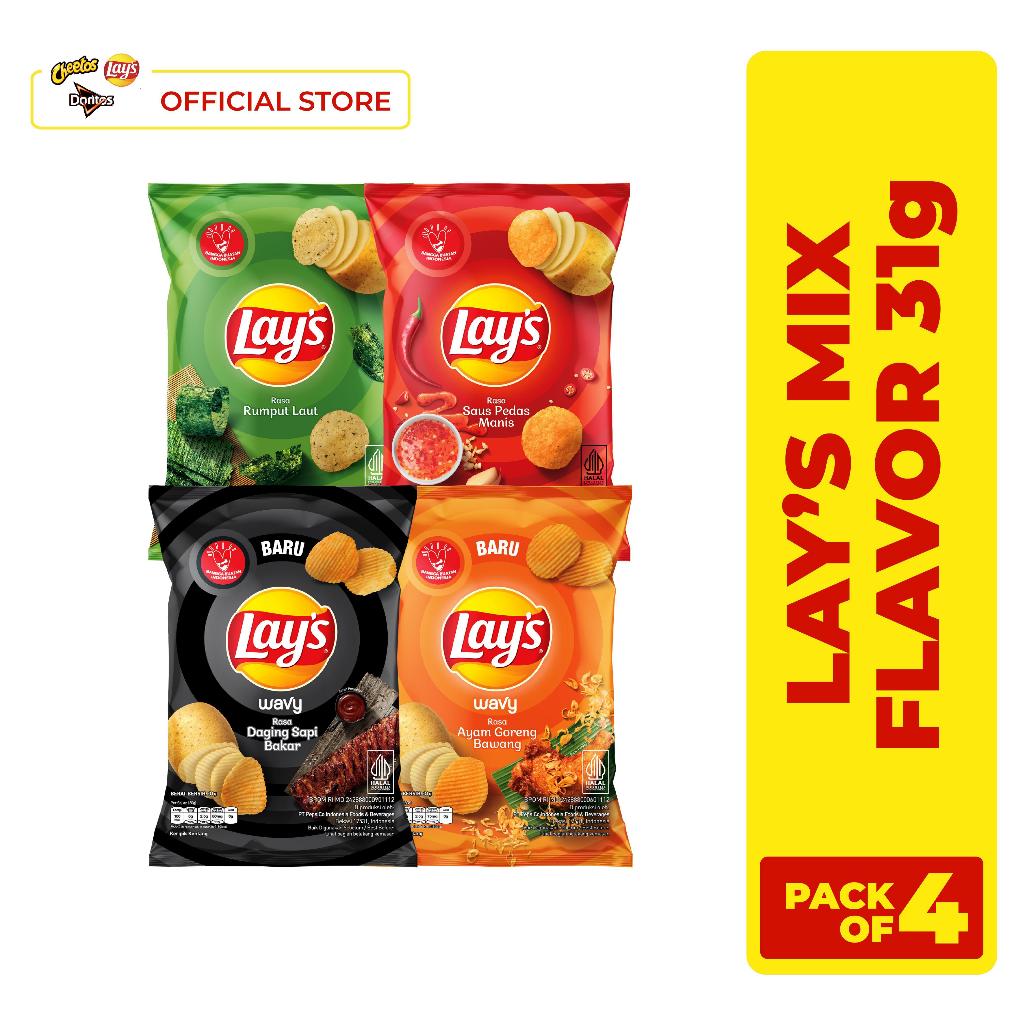 

Lay's Mix Flavor 31 gr - Pack of 4