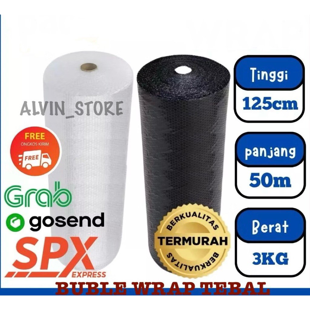 

TERMURAH ! BUBBLE WRAP TEBAL 150mX125cm 3KG
