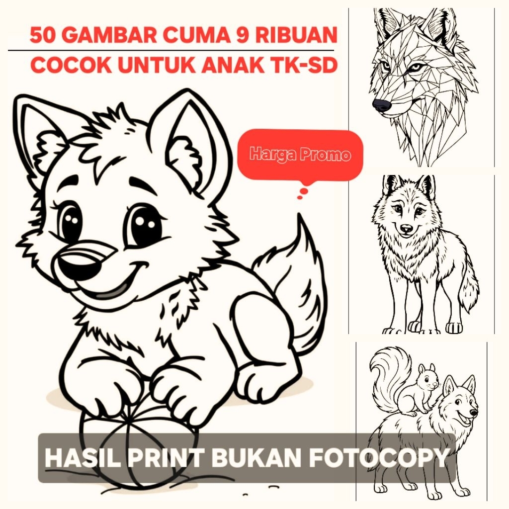 

PROMO MURAH 50 Lembar Mewarnai Anak TK -SD