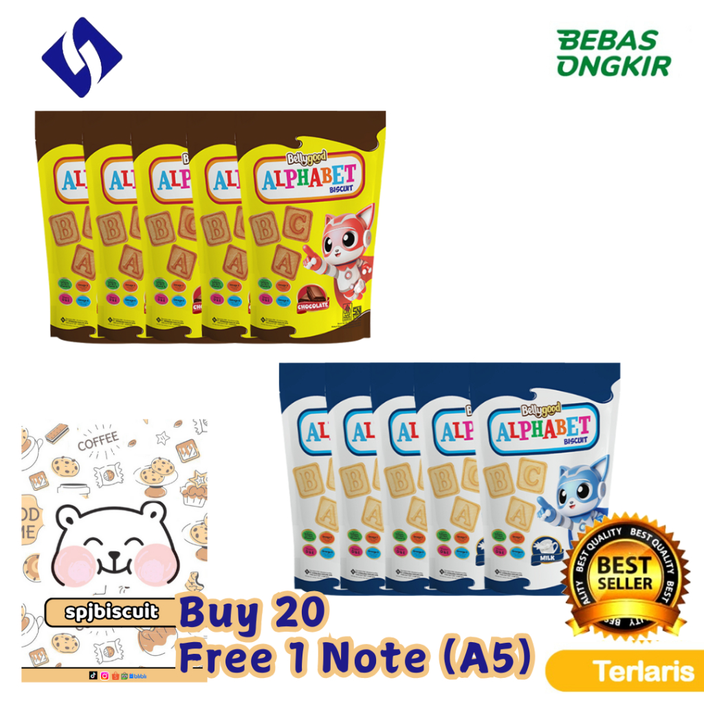 

Bellygood Alphabet Rasa Susu dan Coklat 30 Gram - 10 Pouch
