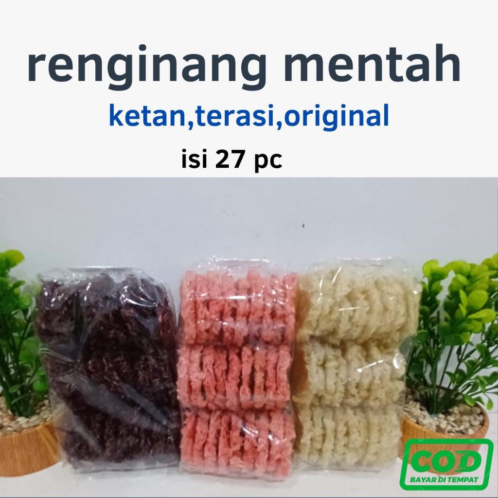 

RENGINANG Mentah Terasi isi 27 pcs Terasi bawang putih Ketan siap goreng