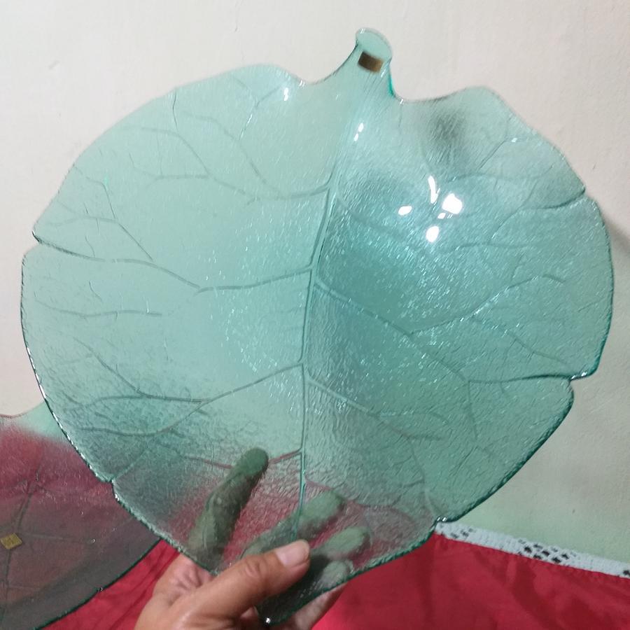 Piring Saji Arcoroc France Vintage Motif Daun