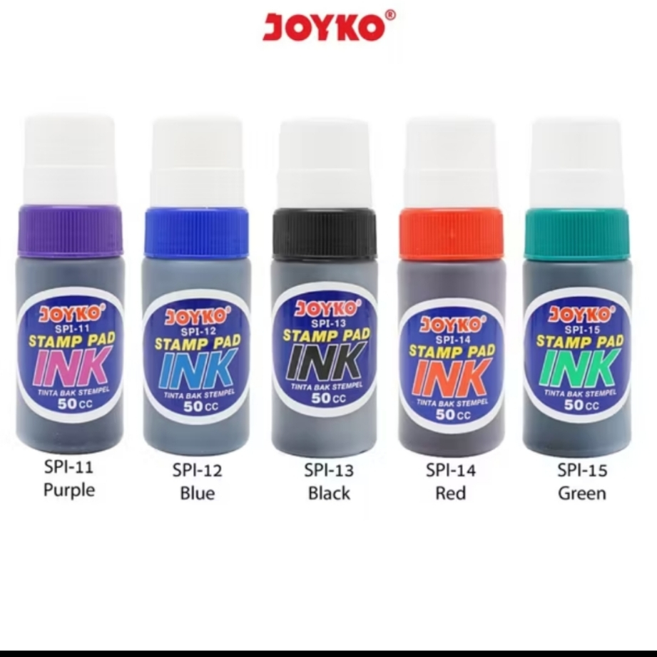 

Joyko Stamp Pad Ink Refill 50cc 5 Warna - Tinta Bak Stempel