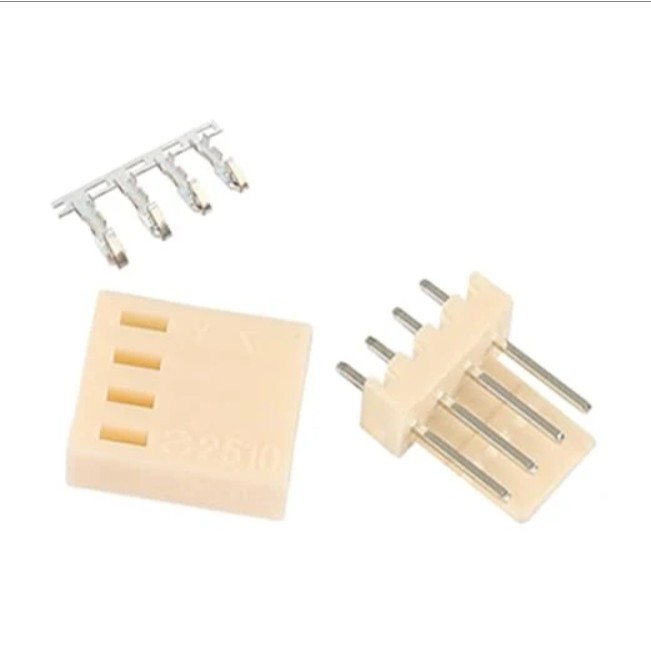 Molex 4 Pin 2.54mm Pitch Connector  1 set Male Female | Konektor Molex 4 Pin  1 set Male Female 2.54