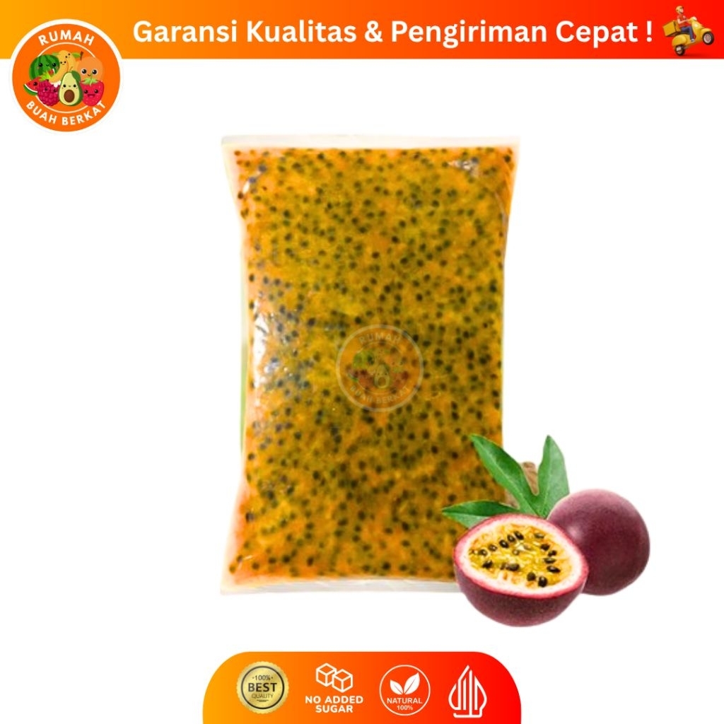 

Buah Markisa Frozen / Markisa Beku Sirup / Passion Fruit Premium / Markisa Kemasan 1 Kg