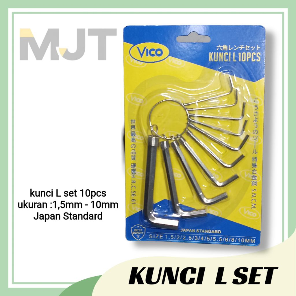 Kunci L set 10pcs / Kunci L set murah / Kunci L set kecil