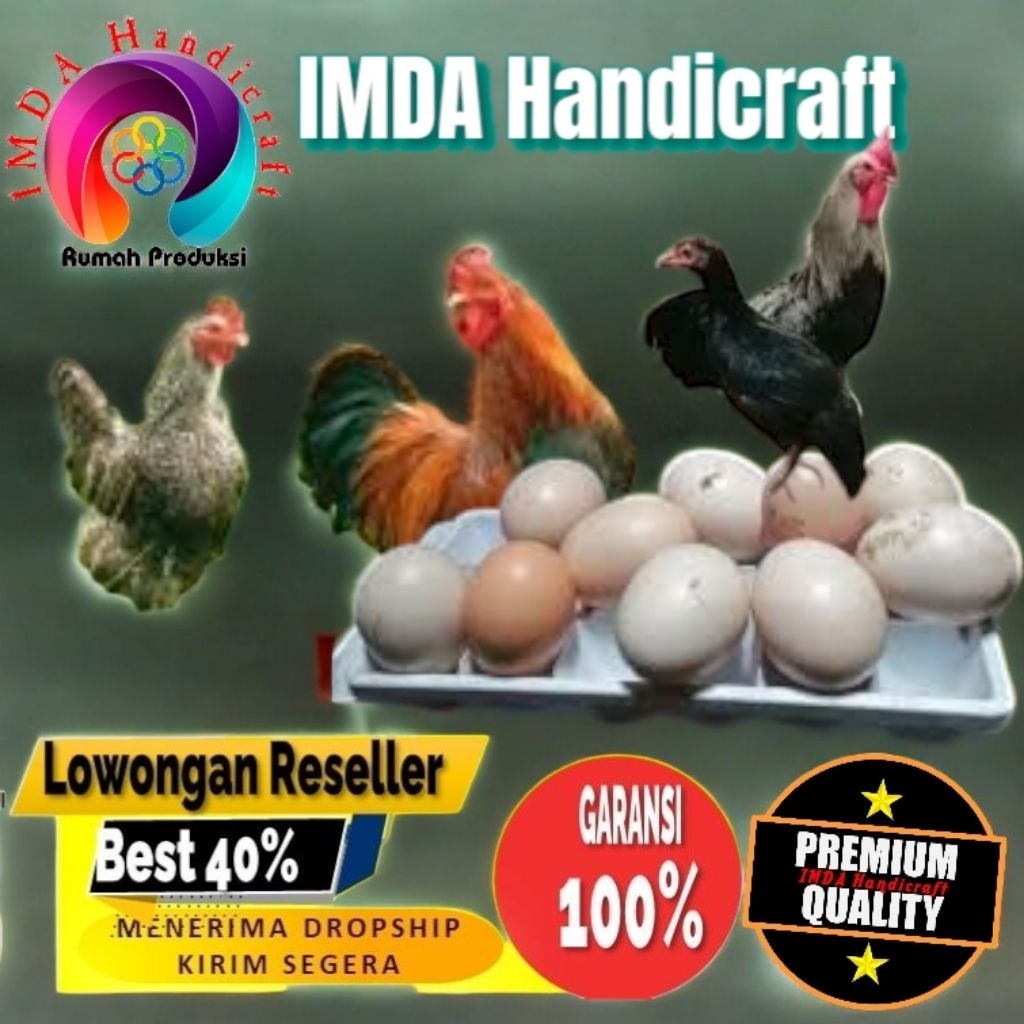 

IMDA HANDICRAFT Paket 5 Pcs TELUR FERTIL AYAM KUB2 Jalur PETELUR FI MURNI KUB2 Perent Stock Bisa Ditetaskan Kembali Kwalitas Super Jaminan Menetas Hasil Peternak Profesional