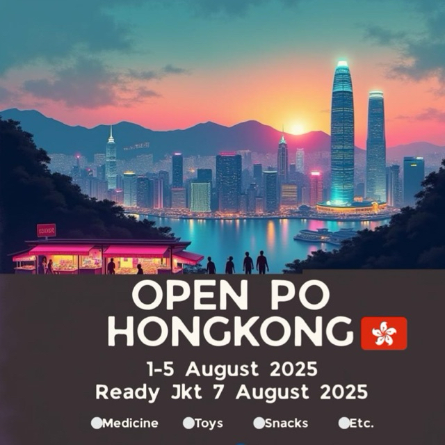 

OPEN PO HONGKONG 1-5 AGUSTUS