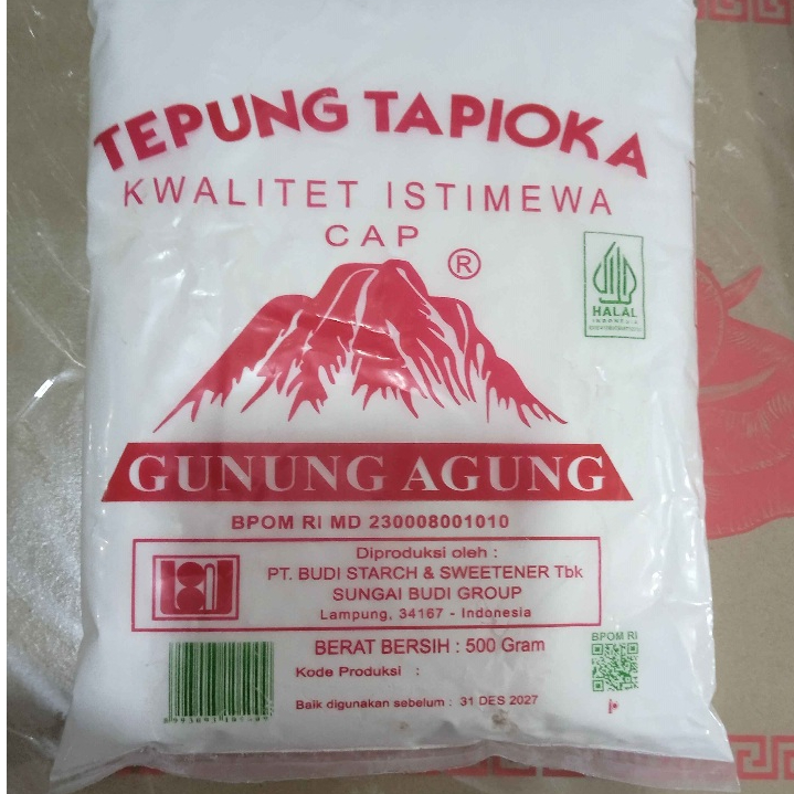 

Tepung Tapioka Cap Gunung Agung 500 Gram