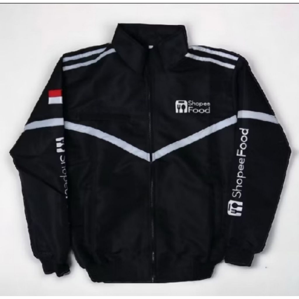 Jaket bomber hitam jaket sp food