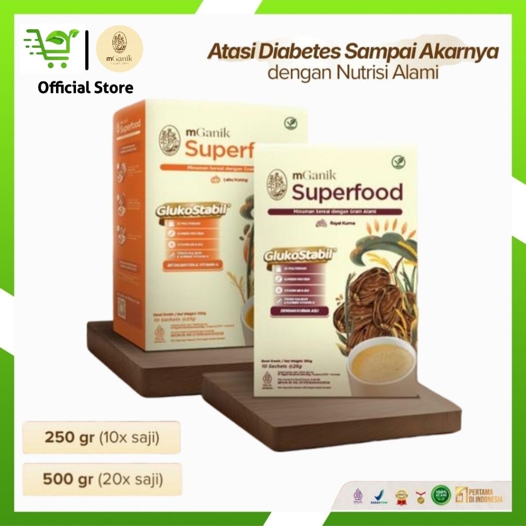 MGANIK SUPERFOOD MULTIGRAIN / ROYAL KURMA CEGAH GULA DARAH DIABETES M GANIK MGANIC ORIGINAL