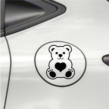 CUTTING STICKER PANDA BERUANG BEAR LOVE CUTE STIKER MOBIL STIKER KACA LUCU KEREN