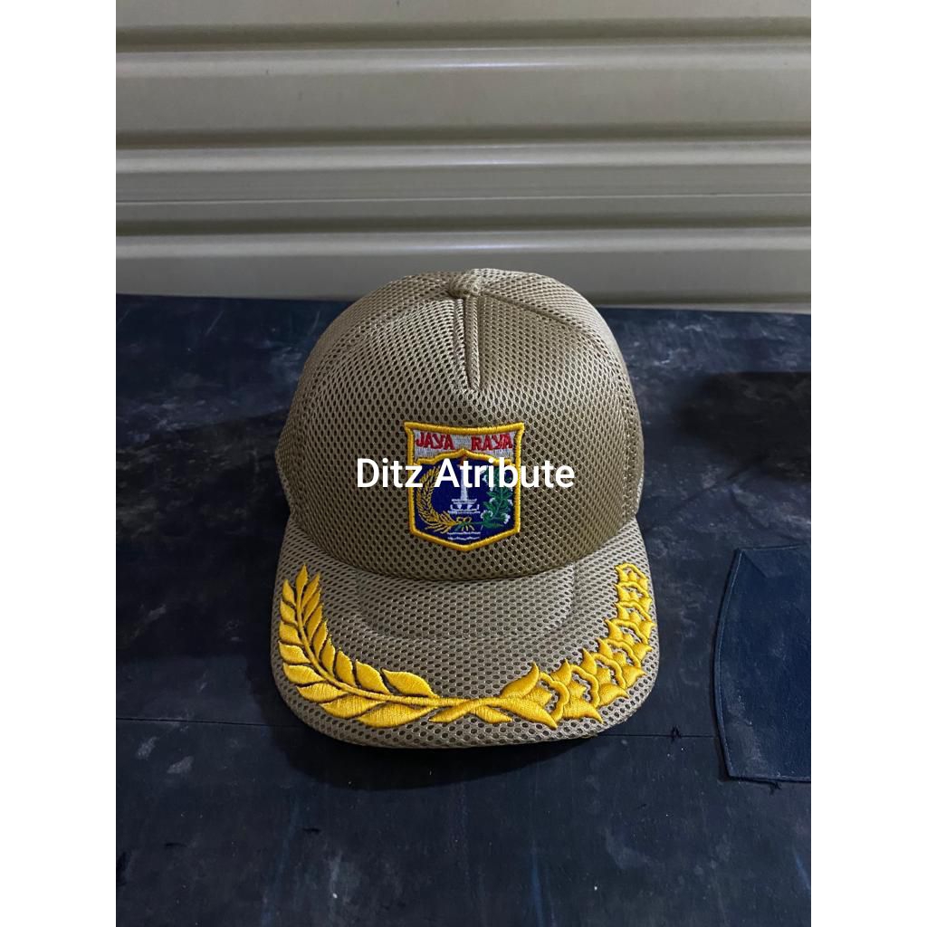 TOPI PEMDA DKI LOGO PADI KAPAS