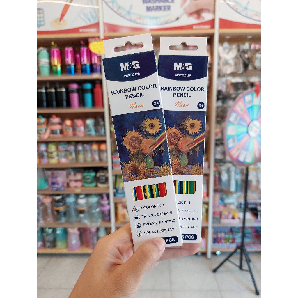 

M&G RAINBOW COLOR PENCIL NEON 3+ 6PCS