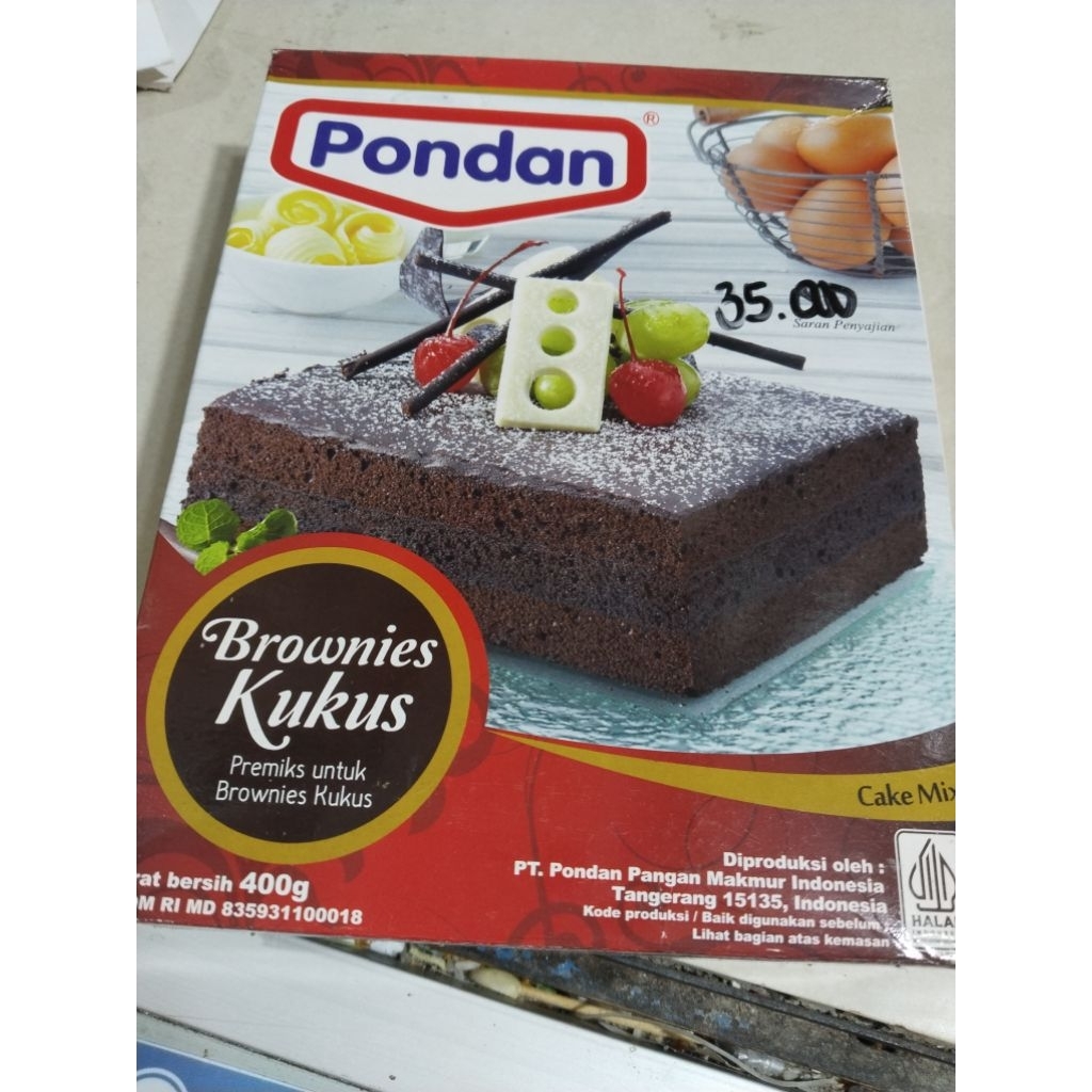 

Pondan brownies kukus 400g
