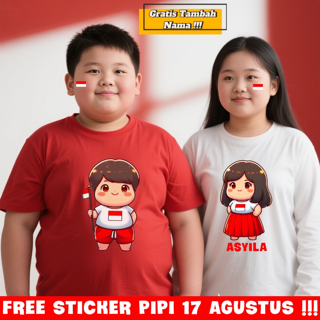 HOONEYBEE - KAOS 17 AGUSTUS MERAH PUTIH KAOS ANAK 17 agustus